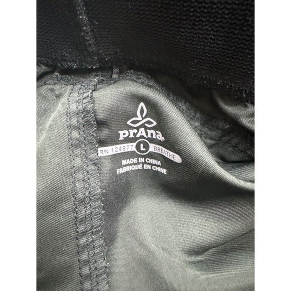 Prana Breathe Shorts Mens Sz L Green Logo Activewear Unlined‎ | G1 - Picture 6 of 6